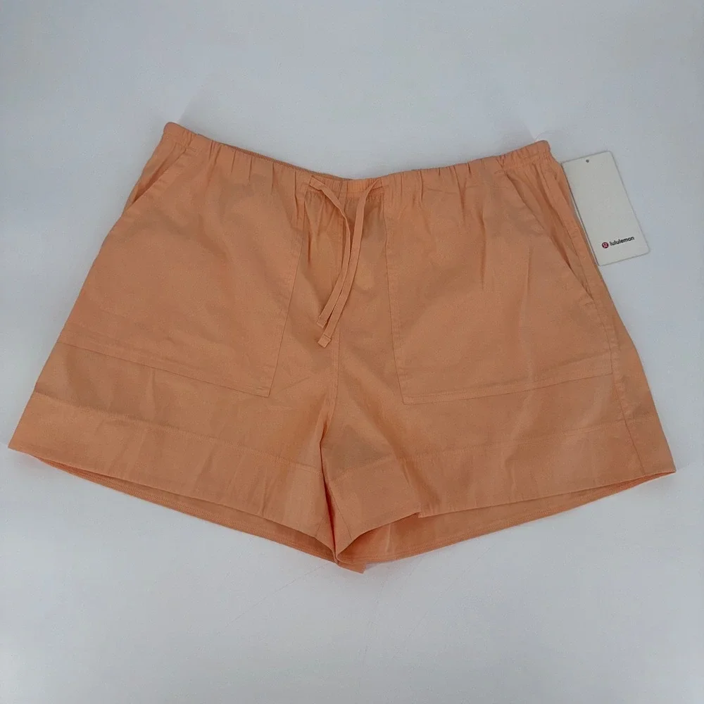 Lululemon Cotton-Blend Poplin High-Rise Shorts 4